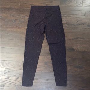 PINK Black & white speckled leggings